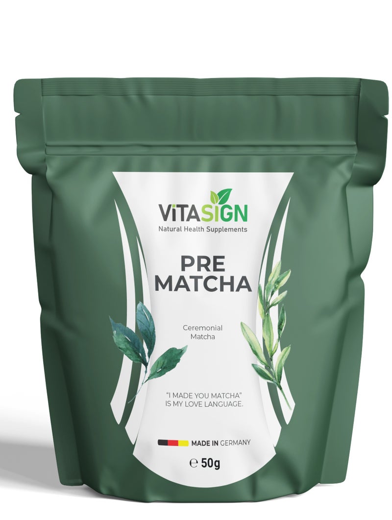 VITASIGN PRE Matcha – 100% Ceremonial Grade Green Tea Powder (50g) - Image 1